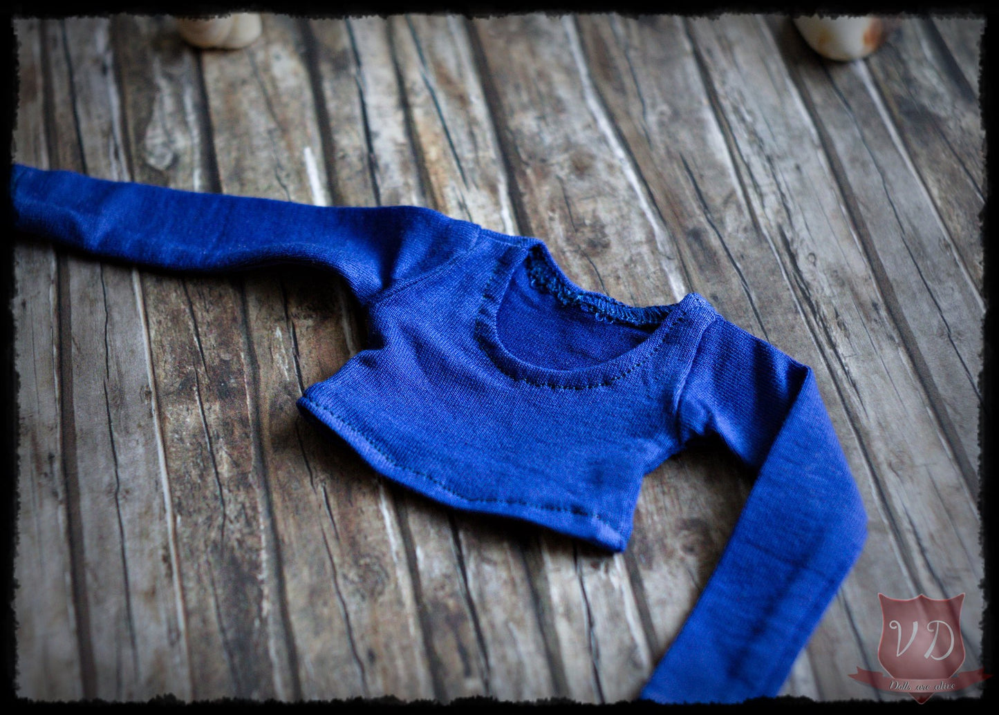 Basic Girl Fit Elastic Long Sleeve Crop Top, T-shirt, Simple Cropped Blouse in 11 Colours for Slim MSD, Minifee, 1/4 BJD Doll
