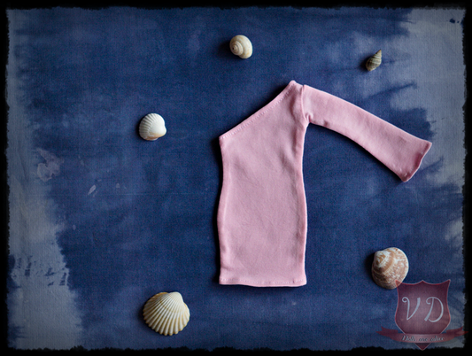 Pink One Sleeve Bodycon Mini Dress for MSD, Minifee, 1/4 BJD