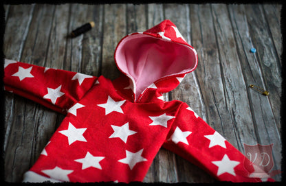 Red/White Star Print Hoodie Sweater for MSD, Minifee, 1/4 BJD